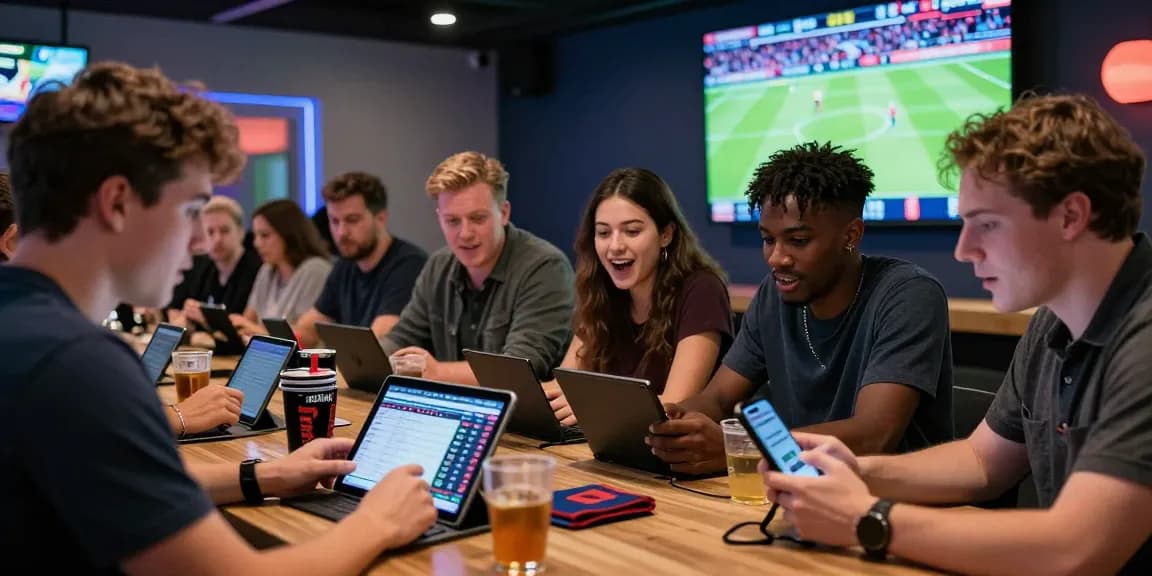 Freunde bei BetLabel analysieren Live-Sportquoten in einer dynamischen Wettumgebung.