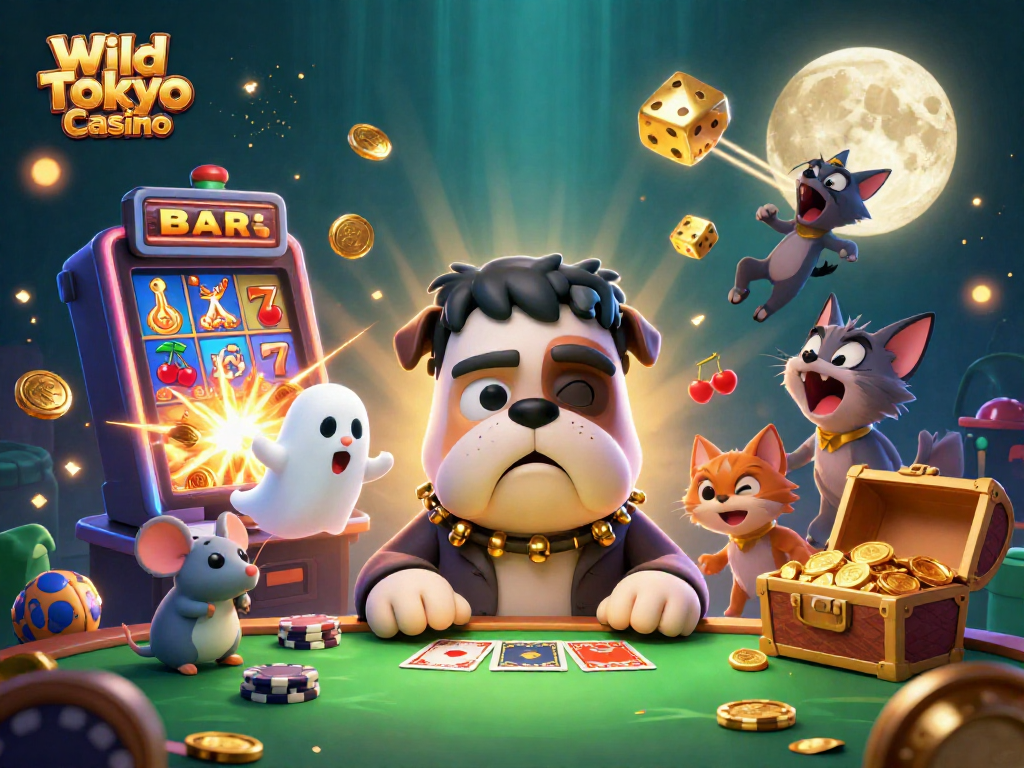Gioca slot e casinò a Wild Tokyo Casino con divertenti personaggi cartoon e ambientazione unica.