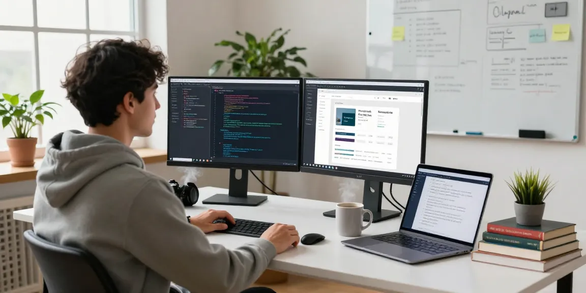 Access Telegram web version from a vibrant developer workspace with modern tech setup.