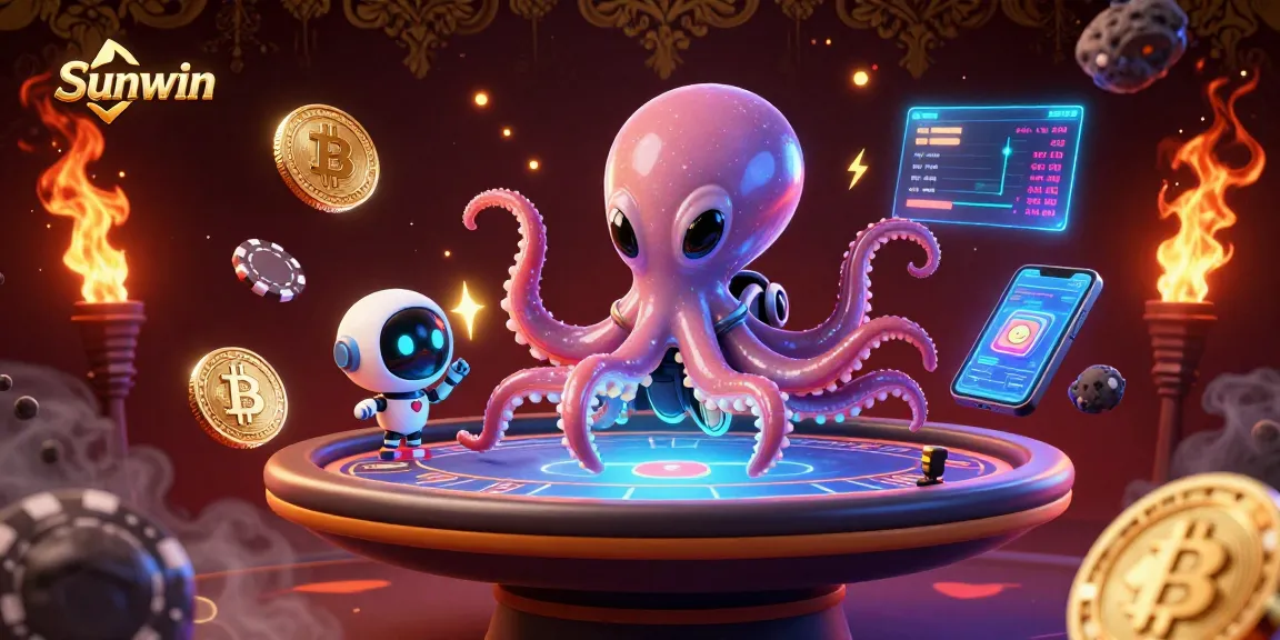 Experience thrilling games at Sunwin's alien-themed casino with futuristic elements.